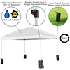 image:imageFlash Furniture Otis 8x8 White Pop Up Event Canopy Tent with Carry Bag and 6Foot BiFold Folding Table with Carrying Handle  Tailgate Tent SetWhite