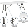 image:imageFlash Furniture Otis 8x8 White Pop Up Event Canopy Tent with Carry Bag and 6Foot BiFold Folding Table with Carrying Handle  Tailgate Tent SetWhite
