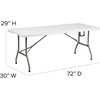 image:imageFlash Furniture Otis 8x8 White Pop Up Event Canopy Tent with Carry Bag and 6Foot BiFold Folding Table with Carrying Handle  Tailgate Tent SetWhite