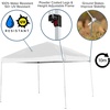image:imageFlash Furniture Otis 8x8 White Pop Up Event Canopy Tent with Carry Bag and 6Foot BiFold Folding Table with Carrying Handle  Tailgate Tent SetWhite
