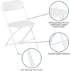 image:imageFlash Furniture Otis Portable TailgateEvent Tent Set  8x8 Blue Pop Up Canopy Tent 6Foot BiFold Table Set of 4 White Folding ChairsBlue