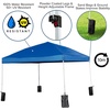 image:imageFlash Furniture Otis Portable TailgateEvent Tent Set  8x8 Blue Pop Up Canopy Tent 6Foot BiFold Table Set of 4 White Folding ChairsBlue