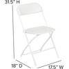 image:imageFlash Furniture Otis Portable TailgateEvent Tent Set  8x8 Blue Pop Up Canopy Tent 6Foot BiFold Table Set of 4 White Folding ChairsBlue