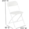 image:imageFlash Furniture Otis Portable TailgateEvent Tent Set  8x8 Blue Pop Up Canopy Tent 6Foot BiFold Table Set of 4 White Folding ChairsWhite