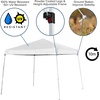 image:imageFlash Furniture Otis Portable TailgateEvent Tent Set  8x8 Blue Pop Up Canopy Tent 6Foot BiFold Table Set of 4 White Folding ChairsWhite