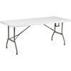 image:imageFlash Furniture Otis Portable TailgateEvent Tent Set  8x8 Blue Pop Up Canopy Tent 6Foot BiFold Table Set of 4 White Folding ChairsWhite