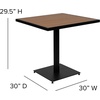 image:imageFlash Furniture Outdoor Patio Bistro Dining Table Set with 2 Chairs and Faux Teak Poly Slats3 Piece