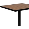 image:imageFlash Furniture Outdoor Patio Bistro Dining Table Set with 2 Chairs and Faux Teak Poly Slats3 Piece