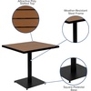 image:imageFlash Furniture Outdoor Patio Bistro Dining Table Set with 2 Chairs and Faux Teak Poly Slats5 Piece