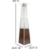 image:imageFlash Furniture Outdoor Patio Heater with Wheels  Bronze  42000 BTU  75 Feet Tall  Stainless Steel  For Residential and Commercial Use 90 High BronzeBronze