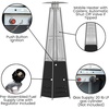 image:imageFlash Furniture Outdoor Patio Heater with Wheels  Bronze  42000 BTU  75 Feet Tall  Stainless Steel  For Residential and Commercial Use 90 High BronzeBlack