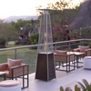 image:imageFlash Furniture Outdoor Patio Heater with Wheels  Bronze  42000 BTU  75 Feet Tall  Stainless Steel  For Residential and Commercial Use 90 High BronzeBronze