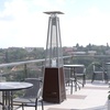 image:imageFlash Furniture Outdoor Patio Heater with Wheels  Bronze  42000 BTU  75 Feet Tall  Stainless Steel  For Residential and Commercial Use 90 High BronzeBronze