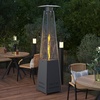 image:imageFlash Furniture Outdoor Patio Heater with Wheels  Bronze  42000 BTU  75 Feet Tall  Stainless Steel  For Residential and Commercial Use 90 High BronzeSlate Gray