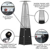 image:imageFlash Furniture Outdoor Patio Heater with Wheels  Silver  42000 BTU  75 Feet Tall  Stainless Steel  For Residential and Commercial UseBlack