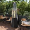 image:imageFlash Furniture Outdoor Patio Heater with Wheels  Silver  42000 BTU  75 Feet Tall  Stainless Steel  For Residential and Commercial UseBlack