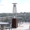 image:imageFlash Furniture Outdoor Patio Heater with Wheels  Silver  42000 BTU  75 Feet Tall  Stainless Steel  For Residential and Commercial UseBronze