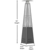 image:imageFlash Furniture Outdoor Patio Heater with Wheels  Silver  42000 BTU  75 Feet Tall  Stainless Steel  For Residential and Commercial UseSlate Gray