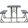 image:imageFlash Furniture Paige EasyFold Kids Outdoor Picnic Table and Benches  Commercial Grade Folding Plastic Play Table  Recommended for up to Age 5  BrownGrey