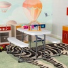 image:imageFlash Furniture Paige EasyFold Kids Outdoor Picnic Table and Benches  Commercial Grade Folding Plastic Play Table  Recommended for up to Age 5  BrownWhite