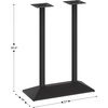 image:imageFlash Furniture Palis 27 x 15 IndoorOutdoor Dining Height Double Column Table Base Cast Iron Base with Steel Columns Black  Fits 30 x 48 Table TopsBlack