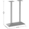 image:imageFlash Furniture Palis 27 x 15 IndoorOutdoor Dining Height Double Column Table Base Cast Iron Base with Steel Columns Black  Fits 30 x 48 Table TopsSilver