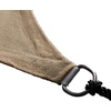 image:imageFlash Furniture Palmetto Rectangle Sun Sail Canopy Recycled HDPE with Reinforced Edges Stainless Steel D Rings Included 5 FT Nylon Attachment Ropes 20 FT Sand