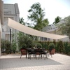 image:imageFlash Furniture Palmetto Rectangle Sun Sail Canopy Recycled HDPE with Reinforced Edges Stainless Steel D Rings Included 5 FT Nylon Attachment Ropes 20 FT Sand