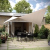 image:imageFlash Furniture Palmetto Rectangle Sun Sail Canopy Recycled HDPE with Reinforced Edges Stainless Steel D Rings Included 5 FT Nylon Attachment Ropes 20 FT Sand