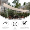 image:imageFlash Furniture Palmetto Rectangle Sun Sail Canopy Recycled HDPE with Reinforced Edges Stainless Steel D Rings Included 5 FT Nylon Attachment Ropes 20 FT Sand