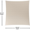 image:imageFlash Furniture Palmetto Rectangle Sun Sail Canopy Recycled HDPE with Reinforced Edges Stainless Steel D Rings Included 5 FT Nylon Attachment Ropes 20 FT Sand