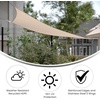 image:imageFlash Furniture Palmetto Triangle Sun Sail Canopy Recycled HDPE with Reinforced Edges Stainless Steel D Rings Included 5 FT Nylon Attachment Ropes 12 FT Sand