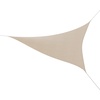 image:imageFlash Furniture Palmetto Triangle Sun Sail Canopy Recycled HDPE with Reinforced Edges Stainless Steel D Rings Included 5 FT Nylon Attachment Ropes 12 FT Sand