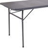 image:imageFlash Furniture Park Commercial Grade 6Foot BiFold Brown Rattan Plastic Folding TableDark Gray