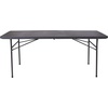 image:imageFlash Furniture Park Commercial Grade 6Foot BiFold Brown Rattan Plastic Folding TableDark Gray