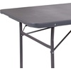 image:imageFlash Furniture Park Commercial Grade 6Foot BiFold Brown Rattan Plastic Folding TableDark Gray