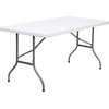 image:imageFlash Furniture Park Commercial Grade 6Foot BiFold Brown Rattan Plastic Folding TableGranite White