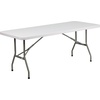 image:imageFlash Furniture Park Commercial Grade 6Foot BiFold Brown Rattan Plastic Folding TableGranite White