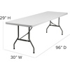 image:imageFlash Furniture Park Commercial Grade 6Foot BiFold Brown Rattan Plastic Folding TableGranite White
