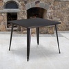 image:imageFlash Furniture Parker Commercial Grade 355 Square Black Metal IndoorOutdoor TableBlackantique Gold