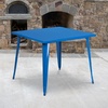 image:imageFlash Furniture Parker Commercial Grade 355 Square Black Metal IndoorOutdoor TableBlue