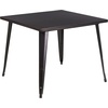 image:imageFlash Furniture Parker Commercial Grade 355 Square Black Metal IndoorOutdoor TableRed