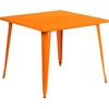 image:imageFlash Furniture Parker Commercial Grade 355 Square Black Metal IndoorOutdoor TableRed