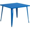 image:imageFlash Furniture Parker Commercial Grade 355 Square Black Metal IndoorOutdoor TableRed