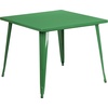 image:imageFlash Furniture Parker Commercial Grade 355 Square Black Metal IndoorOutdoor TableRed
