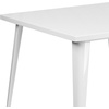 image:imageFlash Furniture Parker Commercial Grade 355 Square Black Metal IndoorOutdoor TableWhite