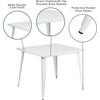 image:imageFlash Furniture Parker Commercial Grade 355 Square Black Metal IndoorOutdoor TableWhite