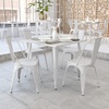 image:imageFlash Furniture Parker Commercial Grade 355 Square Black Metal IndoorOutdoor TableWhite