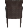 image:imageFlash Furniture Peregrine 7 Piece Outdoor Patio Dining Set  Space Saving Black Wicker Modular Chairs amp Cream CushionsNatural Finish Acacia Wood TableSeating for 6EspressoCream