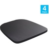 image:imageFlash Furniture Perry Set of 4 Poly Resin Wood Seat  Mint Polystyrene  Rounded Edges for Comfort  For Colorful Metal Chairs and Stools  IndoorOutdoorBlack